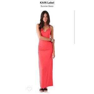 Kain Label M bright coral bodycon fitted dress